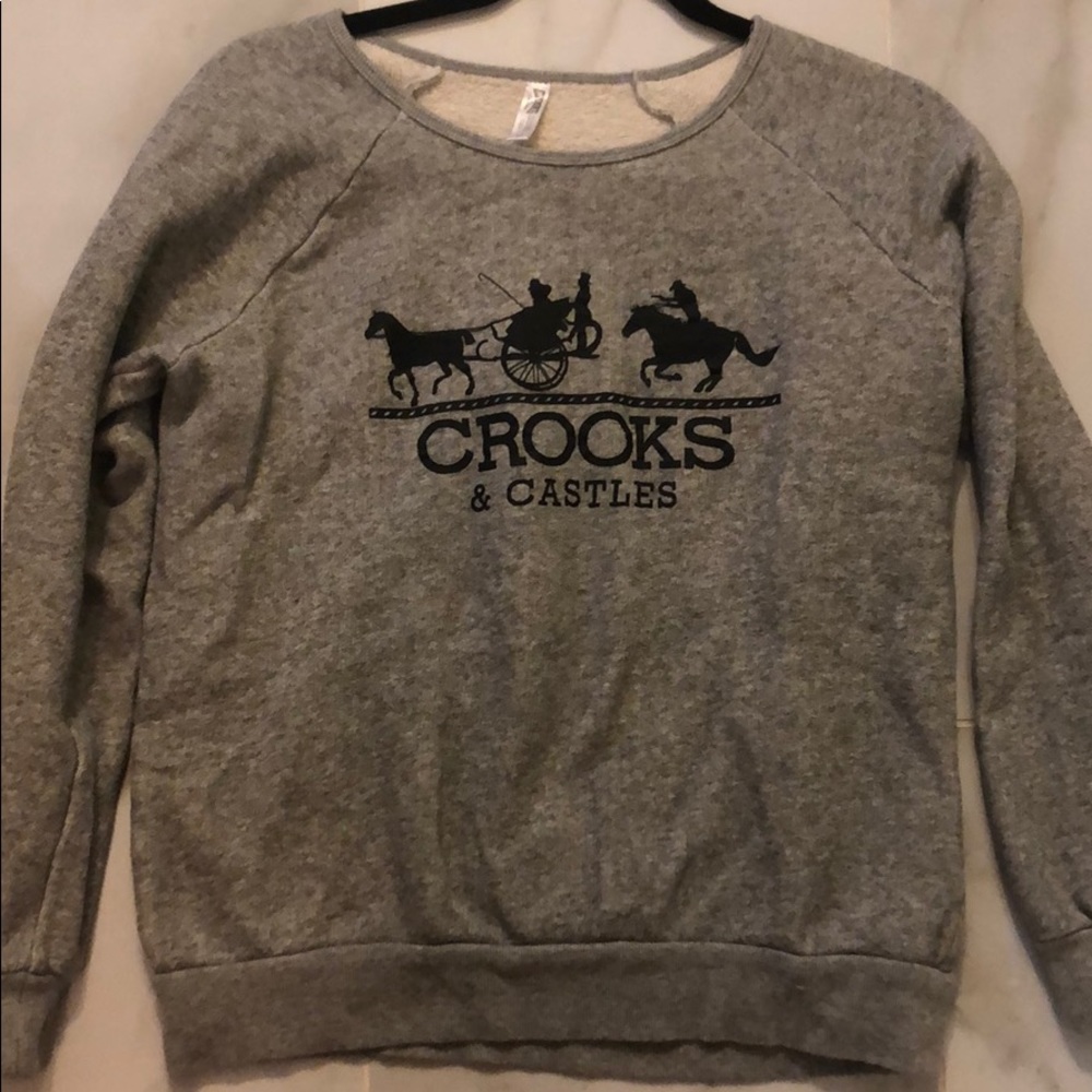 Crooks & castle gray sweater